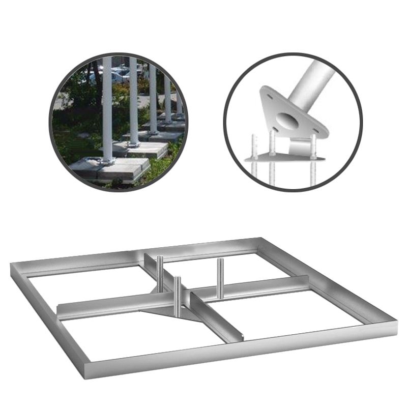 Metallständer mit Hülse für Betonplatten